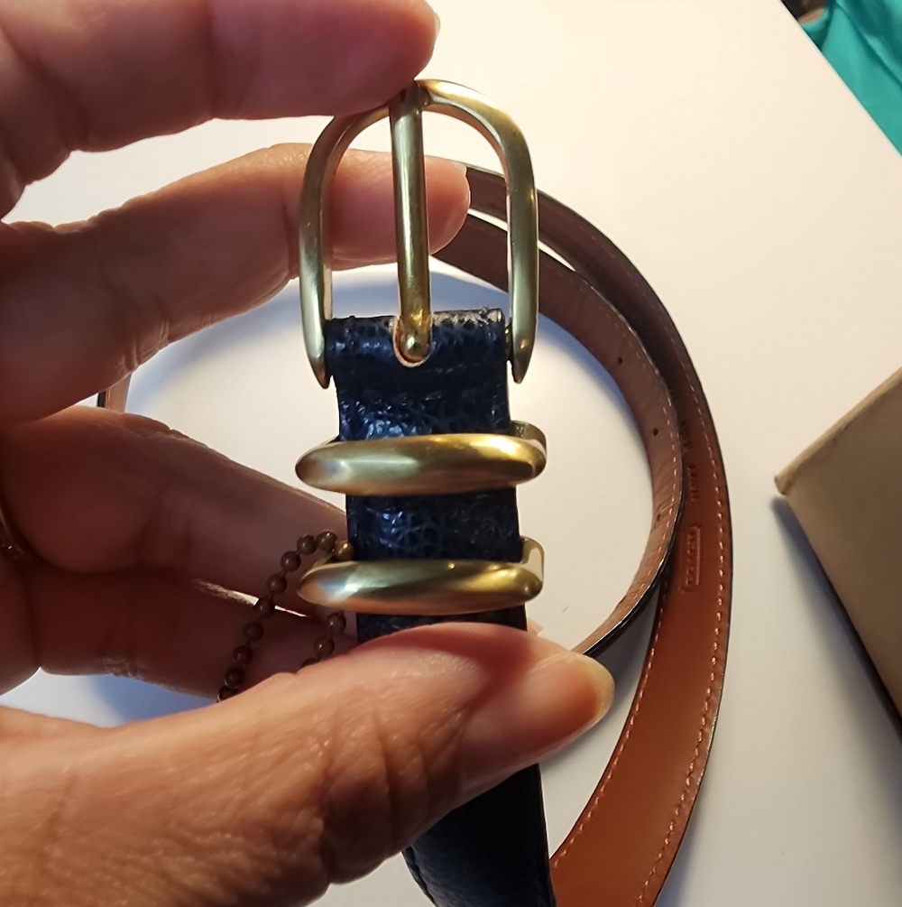 Authentic COACH Vintage leather blue women - Picture 4 of 8